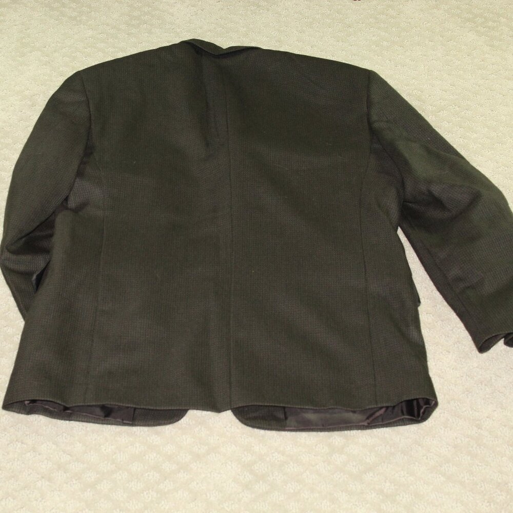 Albert Nipon Mens Black Brown Houndstooth Wool Bl… - image 2